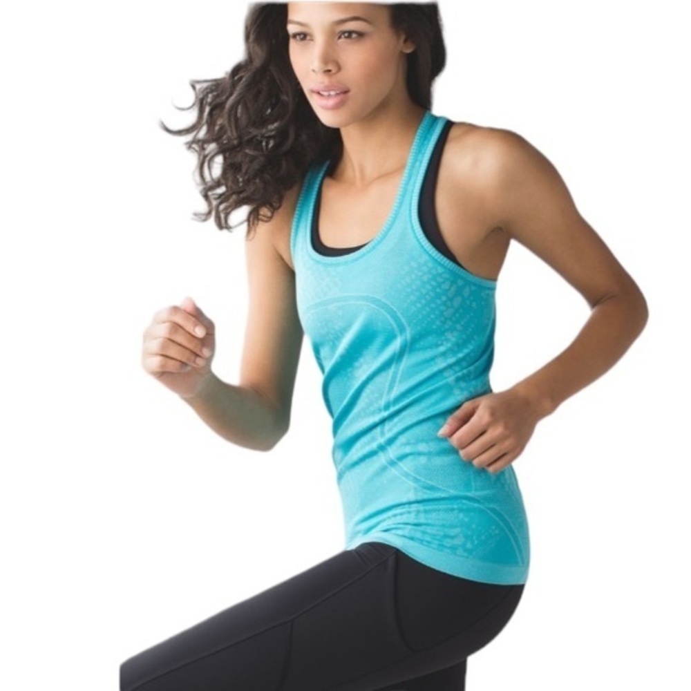 Lululemon Swiftly Tech Racerback in Heathered Peacock